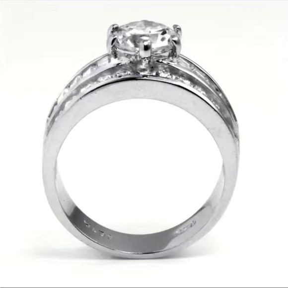 New 925 Silver Bridal Engagement Wedding Promise Romantic Proposal Diamond Ring - Picture 2 of 9